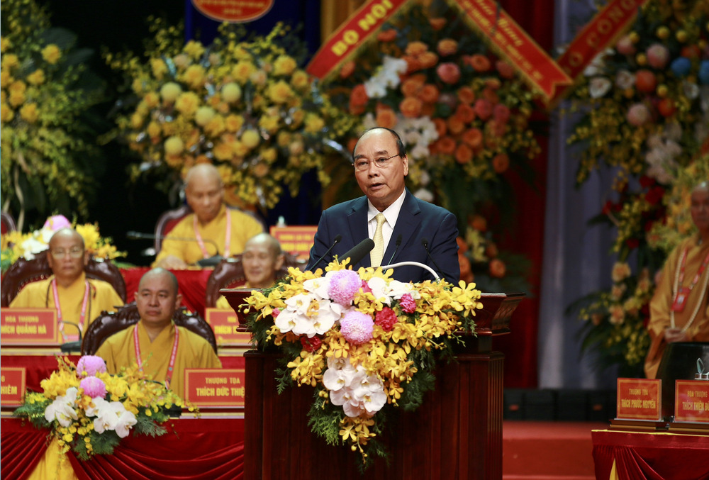 Chủ tịch nước Nguyễn Xuân Phúc: Phát huy truyền thống yêu nước, đồng hành cùng dân tộc của Phật giáo Việt Nam 