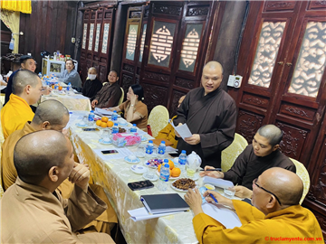Phật giáo Hạ Long họp sơ kết công tác Phật sự 4 tháng đầu năm và triển khai công tác Phật sự 8 tháng cuối năm 2023