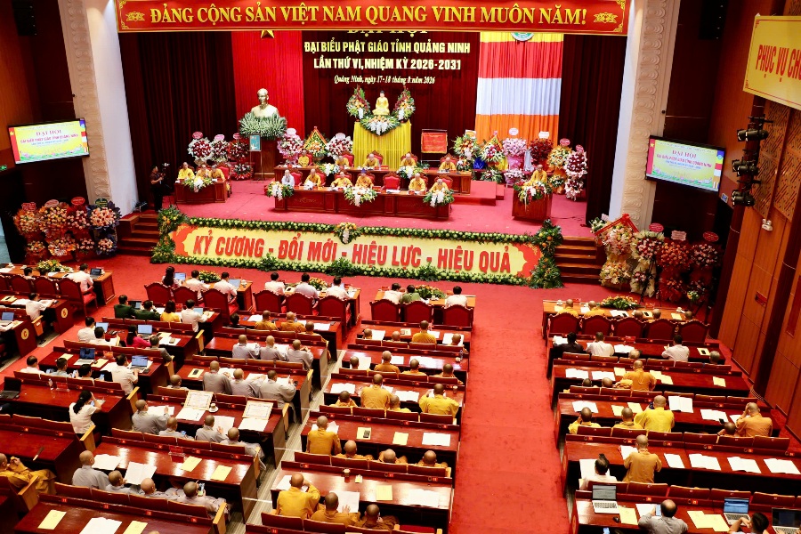 Long trọng Đại hội Đại biểu Phật giáo tỉnh Quảng Ninh lần thứ VI, nhiệm kì 2026-2031 